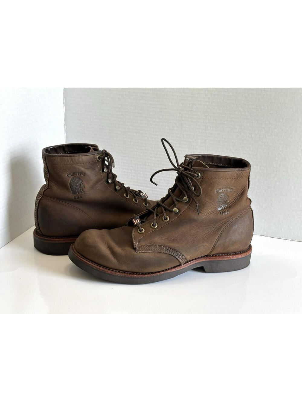 Chippewa Classic 2.0 6" Men's Size US 11D Lace-Up Brown Leather Boots Vibram USA